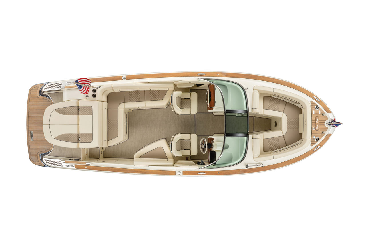 Chris-Craft boat top view