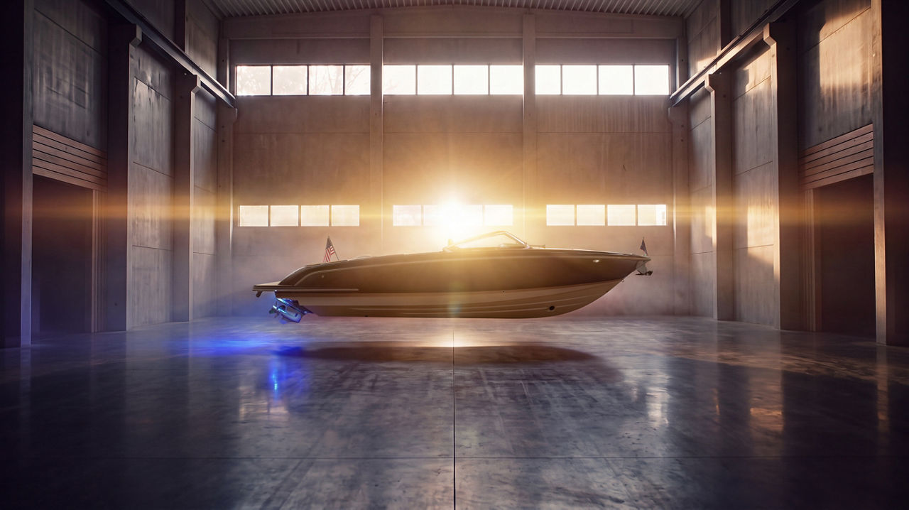 Sportster boat on the water