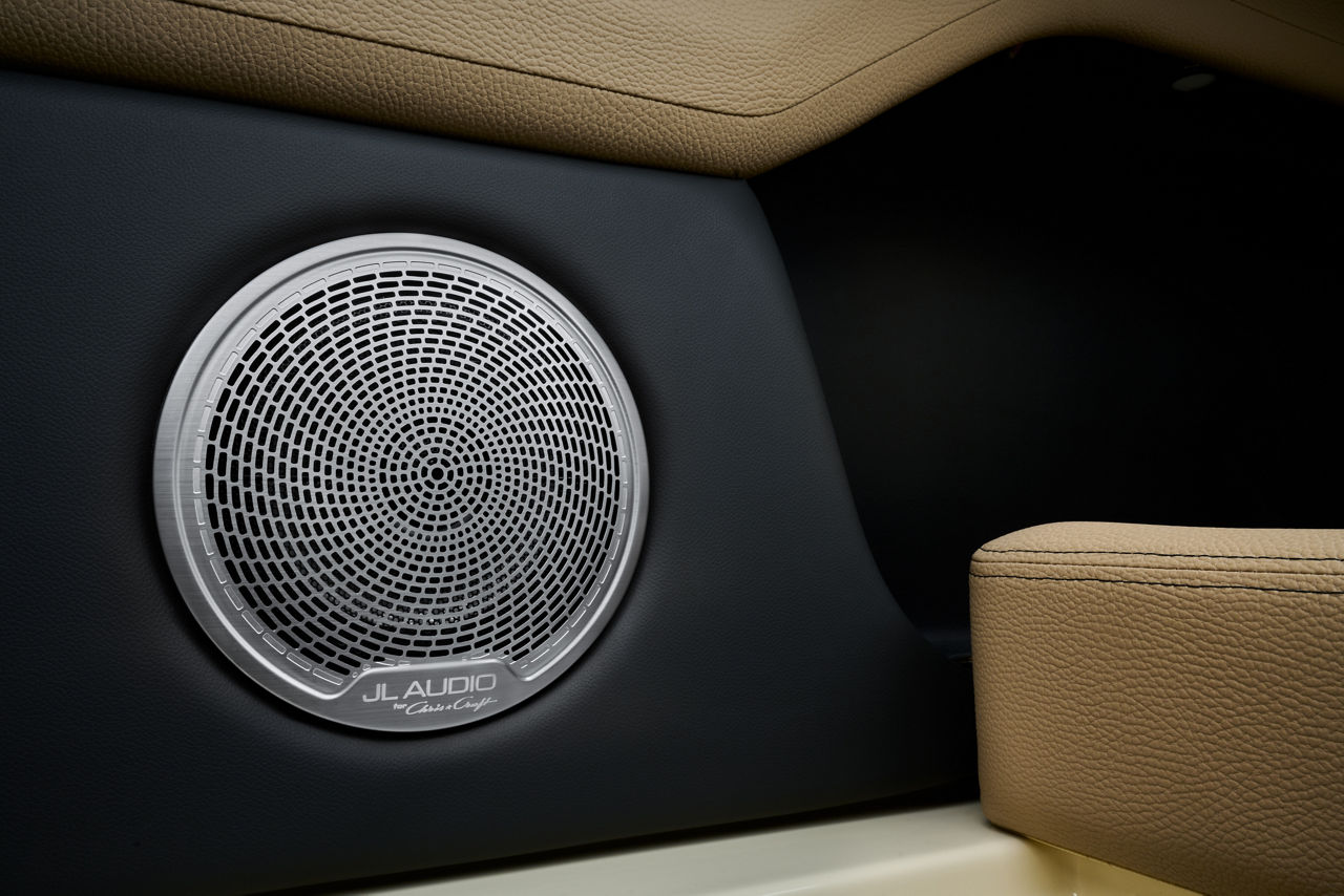 Premium Audio with Chris-Craft Stainless Steel Plates