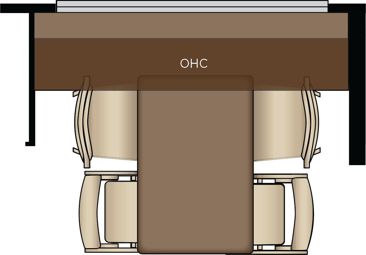 Convertible Dinette with Two Fixed and Two Folding Chairs that Face to Window or Fore/Aft Seating (Excludes Floor Plan 4545)