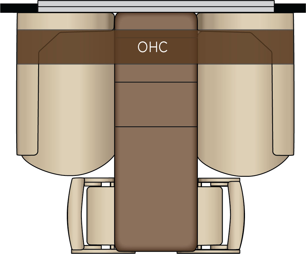 Euro Booth Dinette with Two Table Leaves, Removable Table Leg and Two Folding Chairs (Floor Plan 4037)