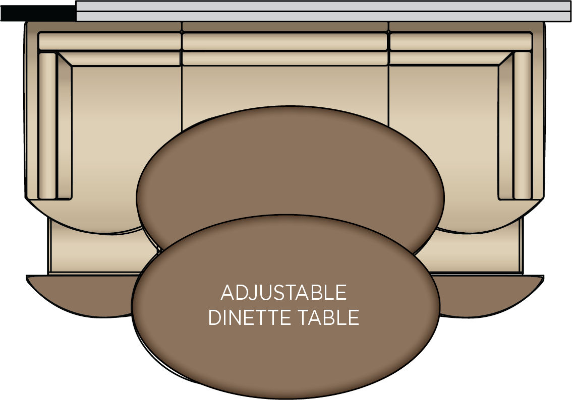 U Dinette with Power Adjustable Table (Floor Plans 4551 & 4569)