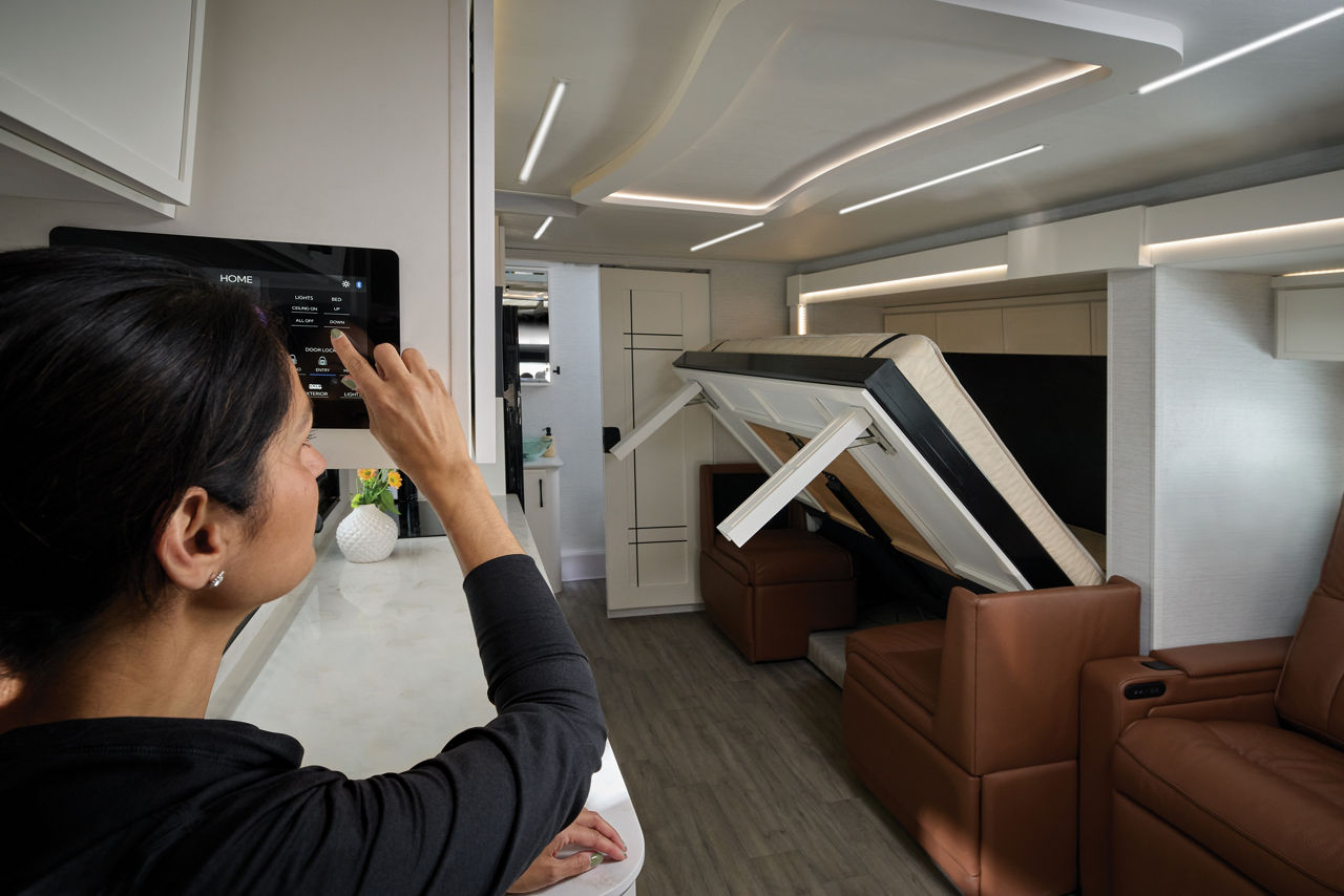 Woman Lowering Bed in Freedom Aire