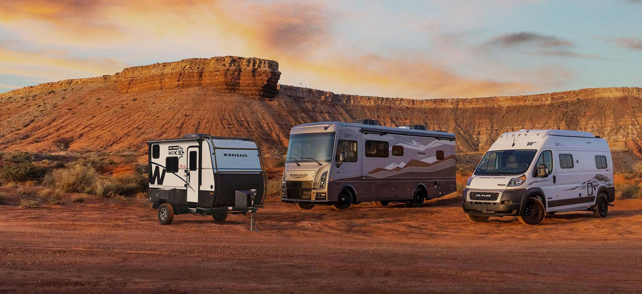 photo of winnebago family of vehicles