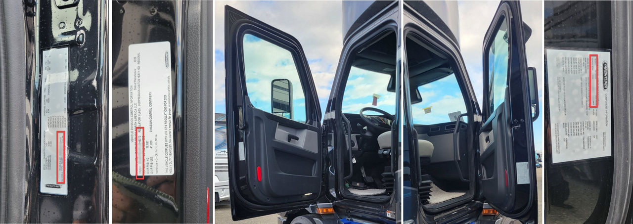 VIN Locations - Freightliner Cascadia - Doors
