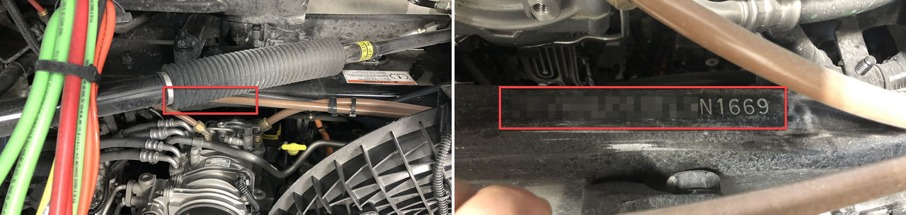 VIN Locations - Freightliner Cascadia - Engine