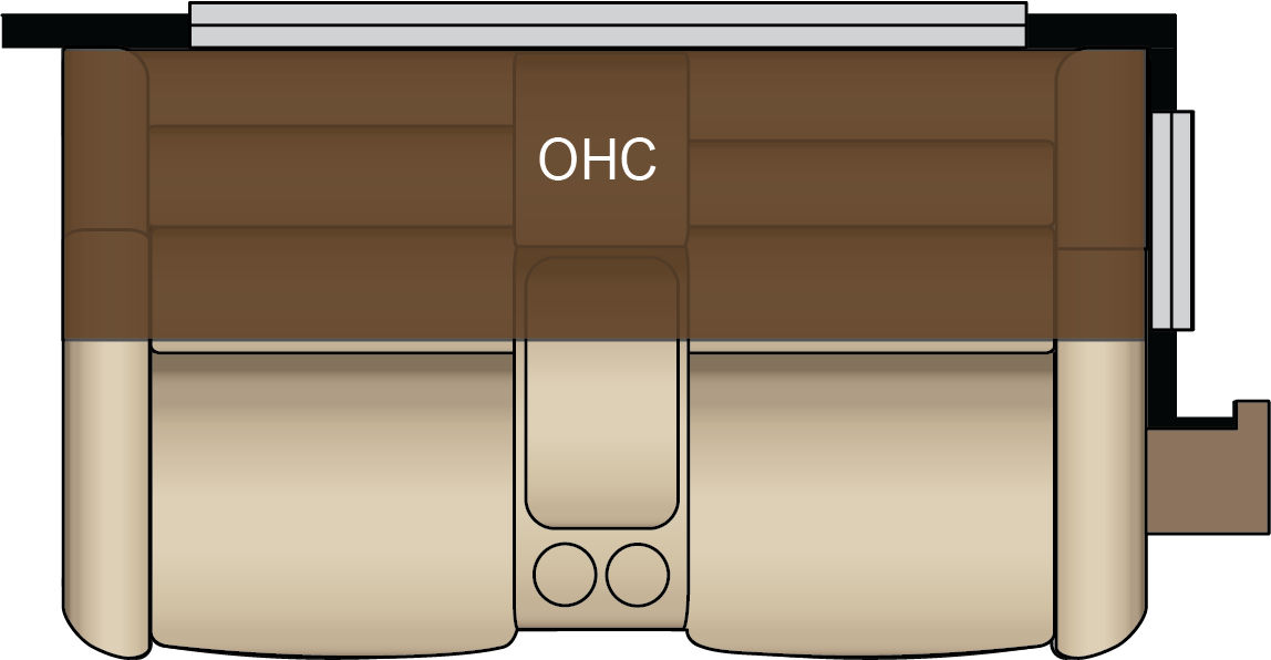 68" Theatre Seating with Reading Lights Replaces Comfort Lounge on Off-Door Side