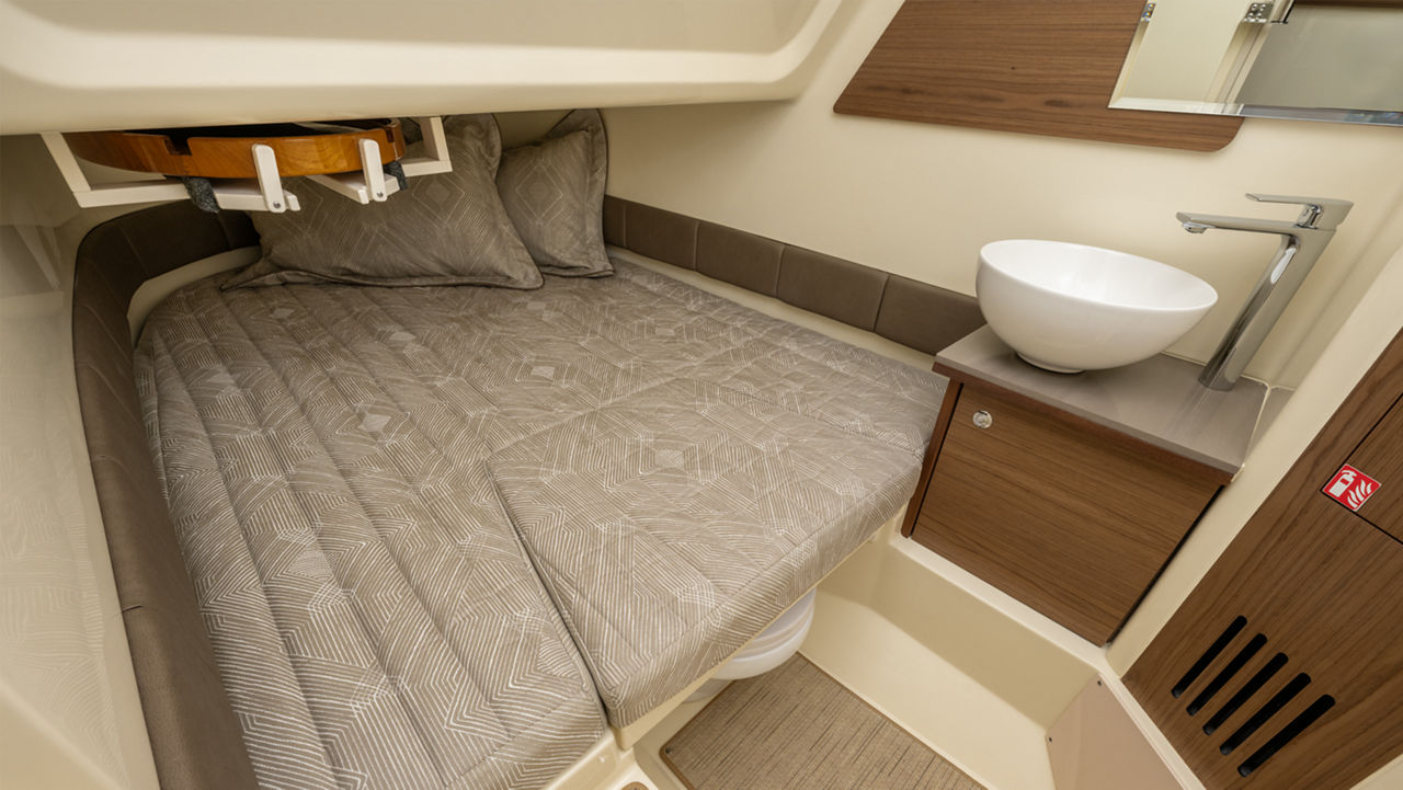 Catalina 31 Bed and Sink