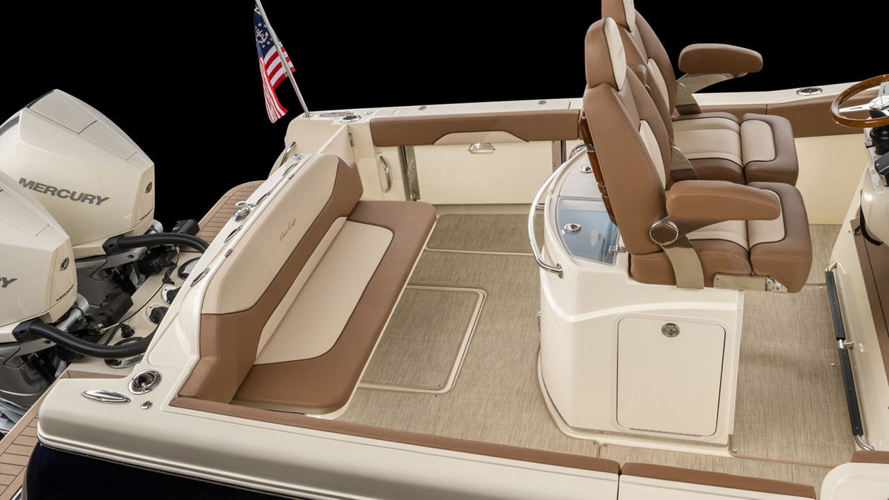 Catalina 31 Deck with Extra Seating Folded In