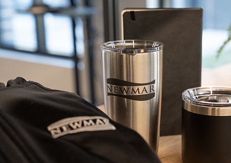 Newmar tumblers and merchandise