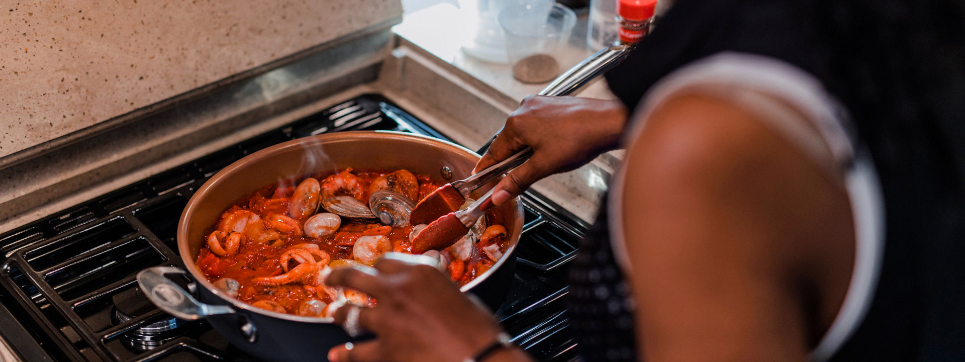 Cooking in Newmar RV