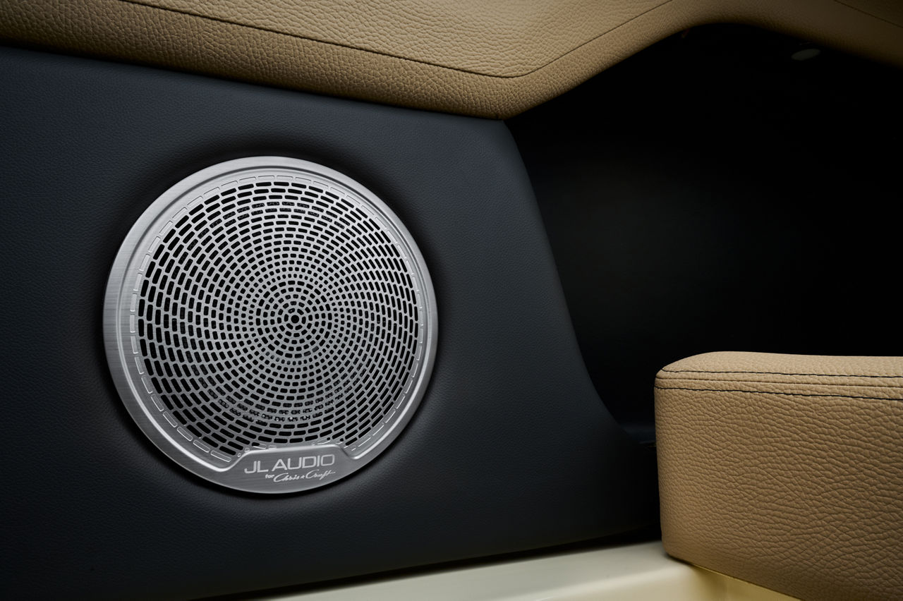 Premium Audio with Chris-Craft Stainless Steel Plates