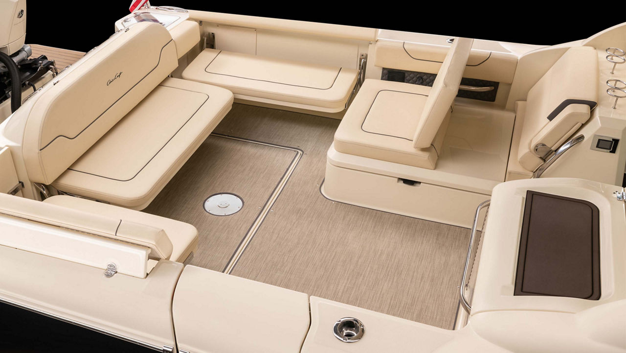 calypso 35 spacious soft area seats deployed