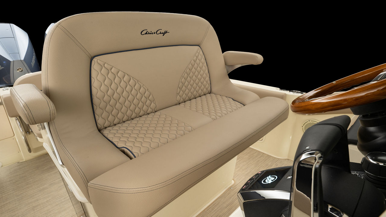catalina 28 gallery interior 17 double wide helm seat with armrests