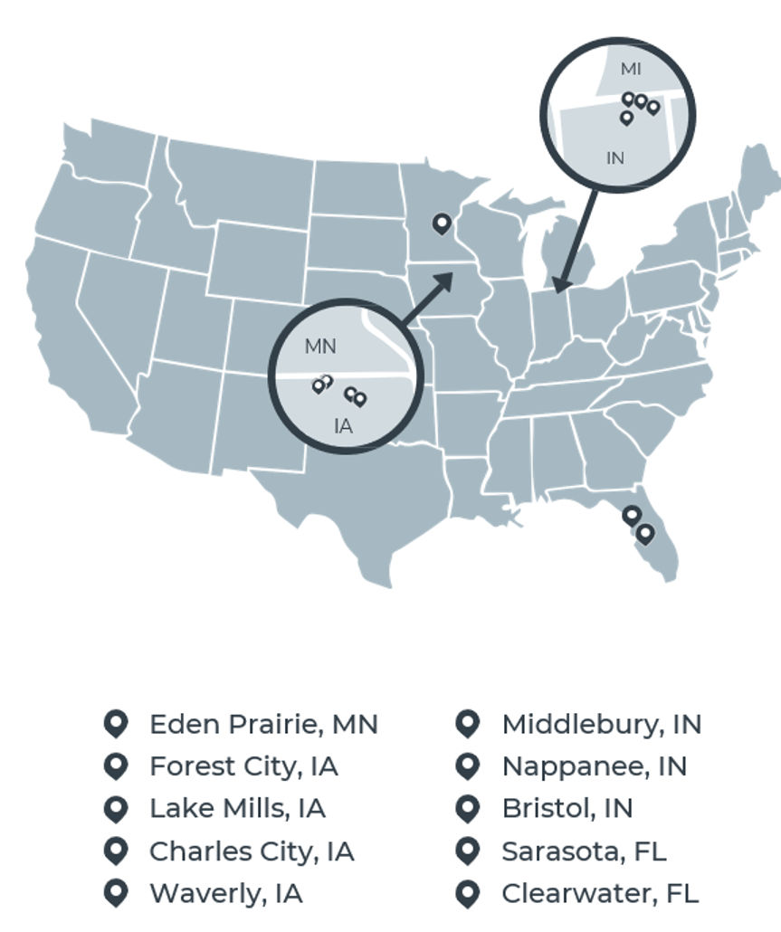 Winnebago Industries Locations